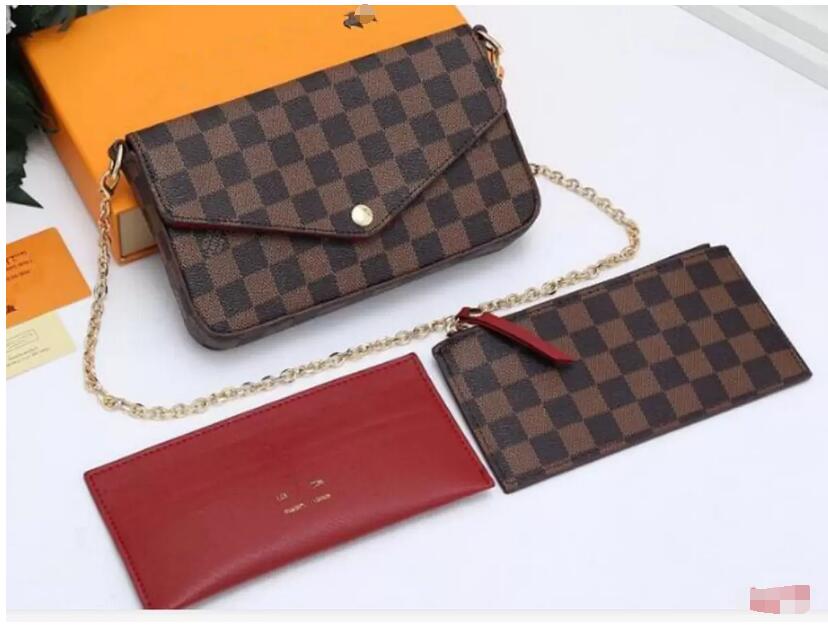 

GGs Louiseity Viutonity LVs bags 2021 Women bag Favorite Genuine Leather Handbags Multi Pochette Accessoires Purses Flower 3pcs Crossbody Shoulder Ba, Pink