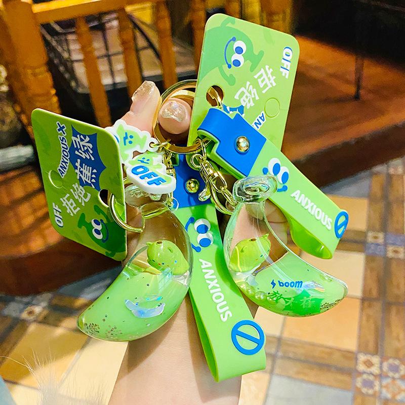 

Keychains Random Green Banana Reject Anxiety Keychain Fashion Boys Girls Couples Backpacks Pendant Festive Birthday GiftsKeychains