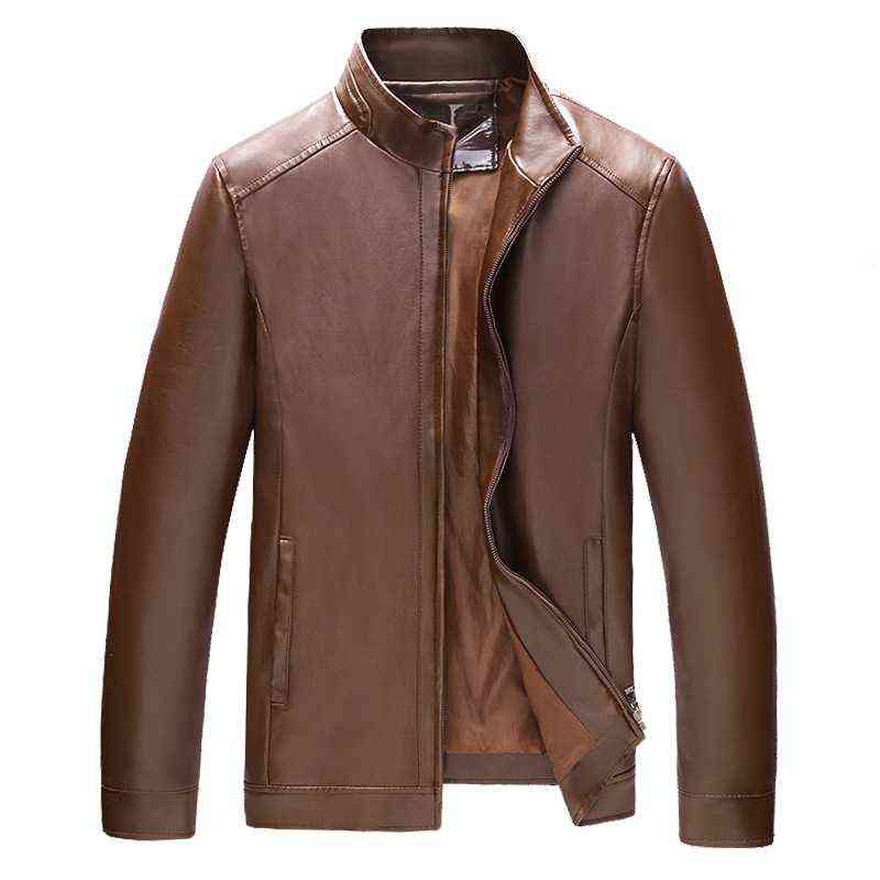 

2020 New Men's Leather Jackets Autumn Casual Motorcycle PU Jacket Biker Leather Coats Brand Clothing EU Size SA722 T220728, Black