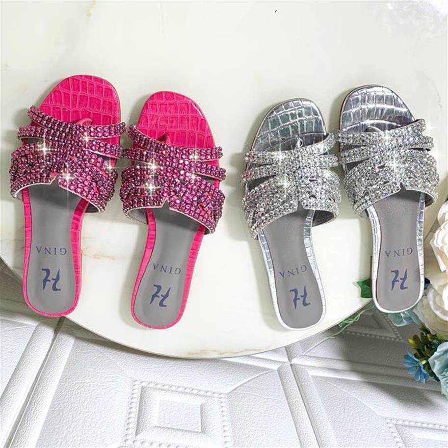 

Brand new women's slipper sandal shoes gina ladies flats heels sandal shoes with diamond high quality !293i, Black