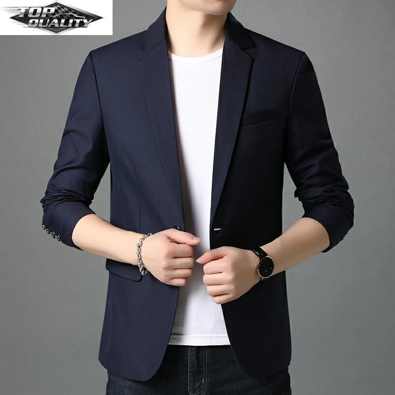 

Men's Suits & Blazers Top Quality Designer Brand Casual Fashion Slim Fit Party Jackets For One Button Smart Suit Coat Men ClothingMen's, Black