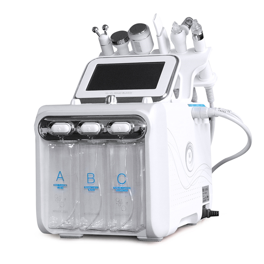 

6 In 1 Hydrogen Oxygen Hydrating Water Dermabrasion Machine Facial Skin Scrubber Blackhead Removal Skin Lifting Whiten Device