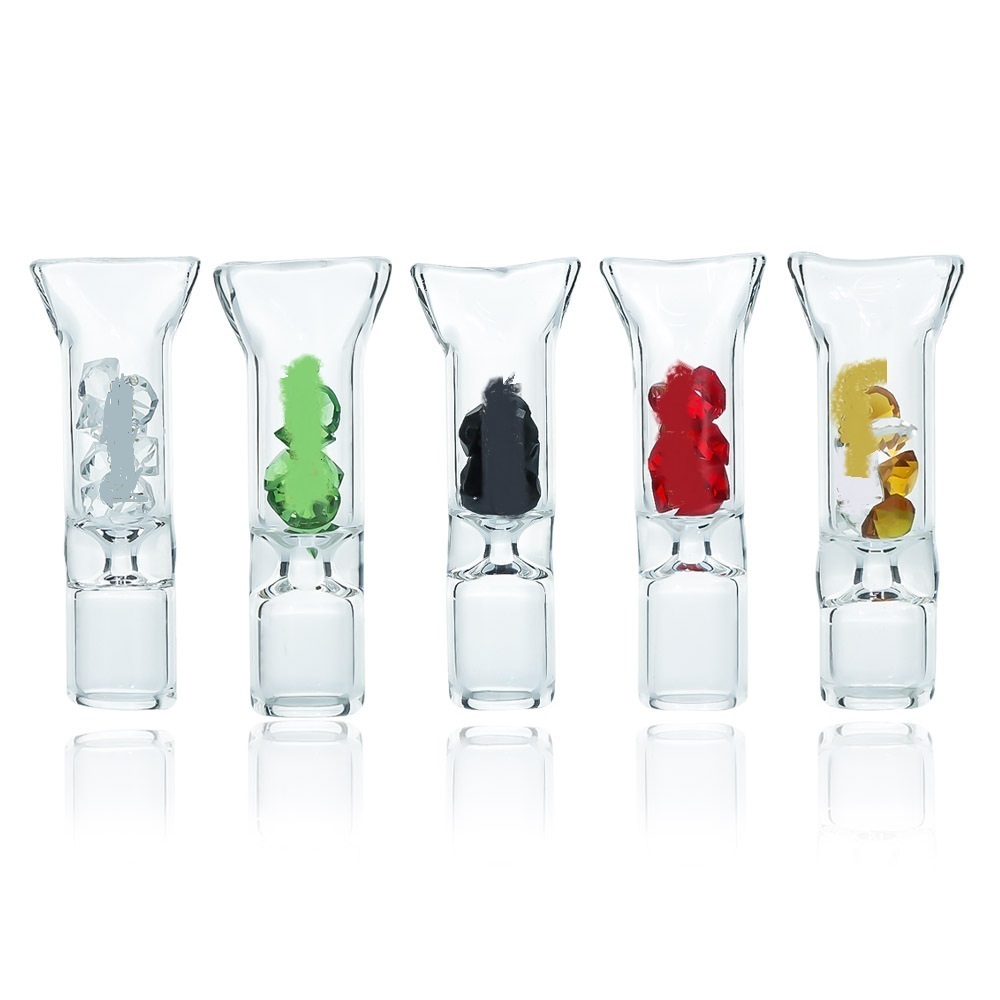 

Glass Filter Tips for Dry Herb Smoking Pipes Tobacco Hookahs Bongs RAW Rolling Papers High Quality Pyrex Glass Accessories with Round & Flat Mouth