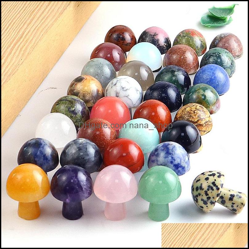 

Stone Loose Beads Jewelry Carved Mushroom Ornaments Natural Rose Quartz Turquoise Naked Stones Hearts Decoration Hand Handle Pieces Diy Neck