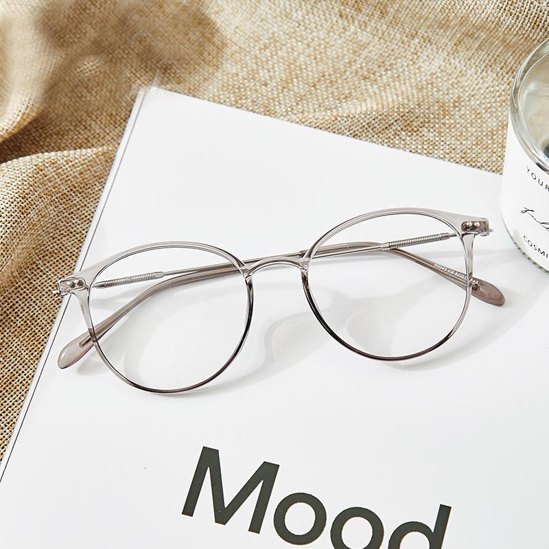 

Fashion Sunglasses Frames Acetate Unisex Solid Alloy Glasses Frame Women Prescription Designer Metallic Circle Myopia GlassesFashion