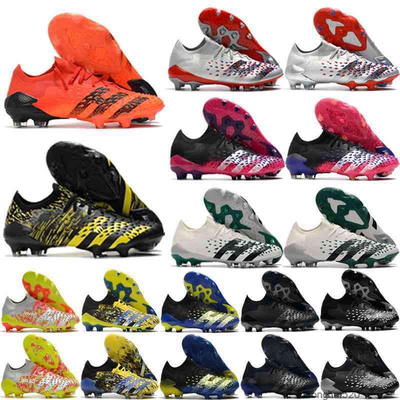 

2022 2021 Mens Soccer Shoes Predator Freak .1 Low Fg/ag Football Boots Football Cleats Black Pink Blue Yellow Red Size Us 6.5-11.5