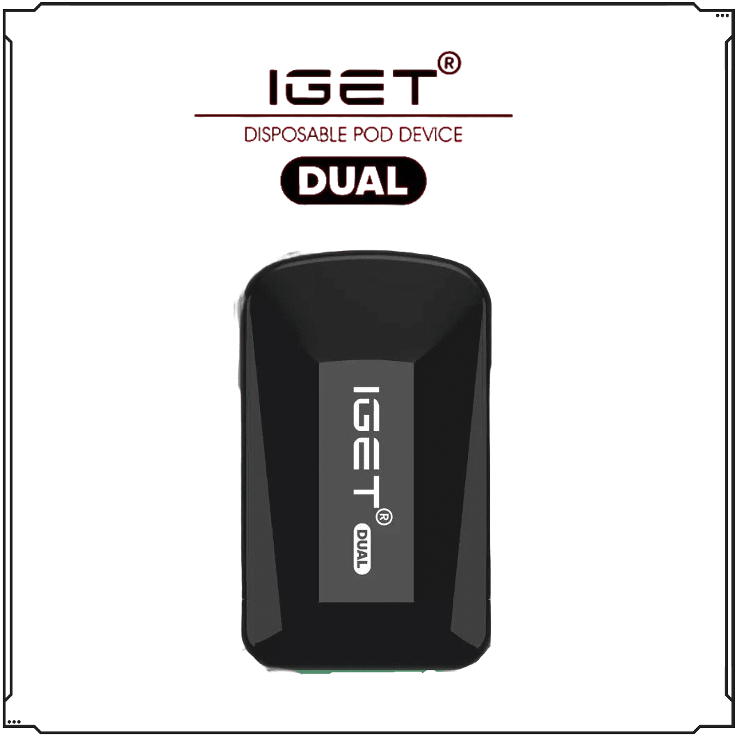 

Original IGET DUAL 2 in 1 2100 Puffs Disposable Electronic Cigarettes vape Pod Device Kit 8ml Prefilled Cartridge 1000 mAh Battery Authentic wholesale