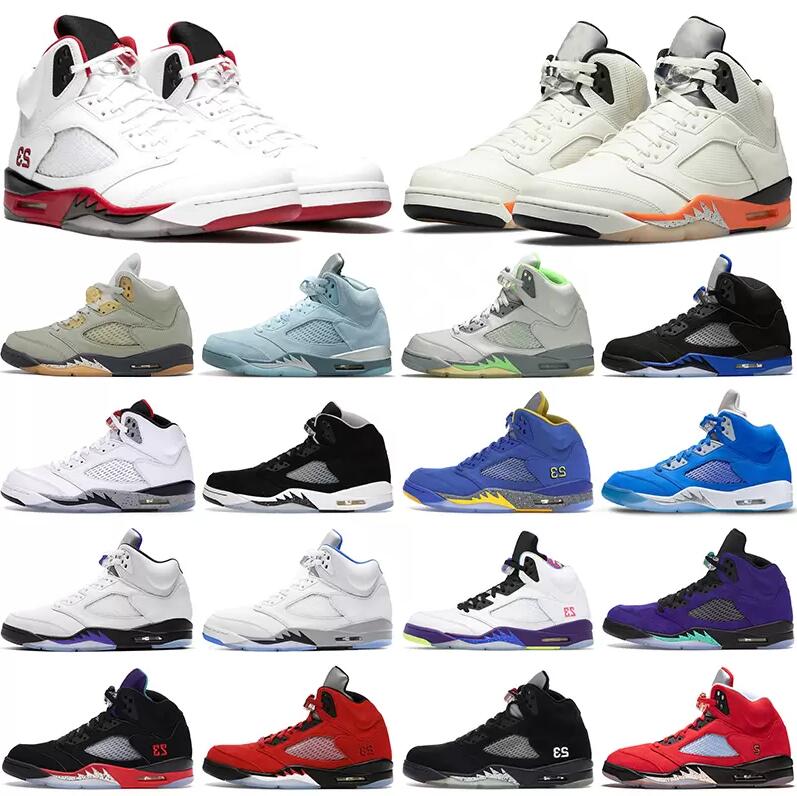 

Jumpman 5 Men Basketball Shoes 5s Racer Blue Bluebird Oreo Raging Bull What The Fire Red Concord Green Bean Jade Horizon Mens Womens Outdoor Trainers Sneakers