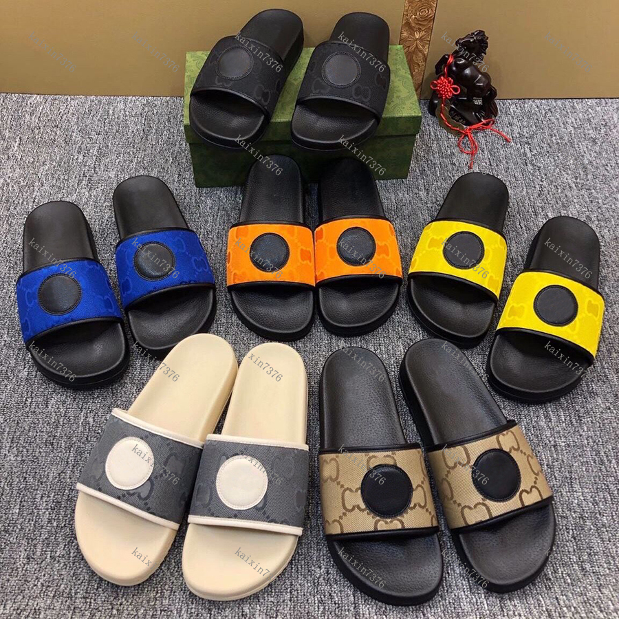 

2021 Fashion slide sandals slippers for men women WITH ORIGINAL BOX Hot Designer unisex beach flip flops slipper TOP QUALITY ERU 35-46