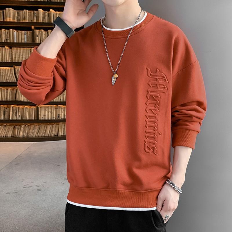 

Men's Hoodies & Sweatshirts Men's Round Neck Sweater 2022 Winter Plush Thickened Loose Clothes Autumn And Fashion Brand Casual CoatMen's, 5520 dark gray