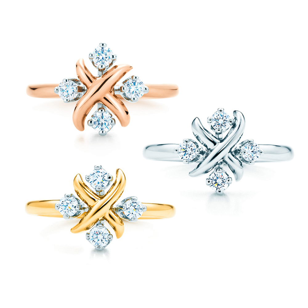 

Girlfriend Birthday Gift Seiko Manufacturing Fashion Lady's S925 Sterling Silver Band Ring Jewelry Inlaid White Zircon Retro Gold