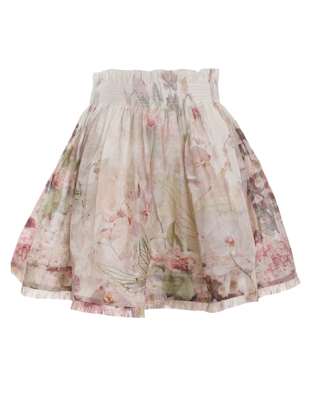

2022 100% Silk Linen Organza Mini Skirt, Multi