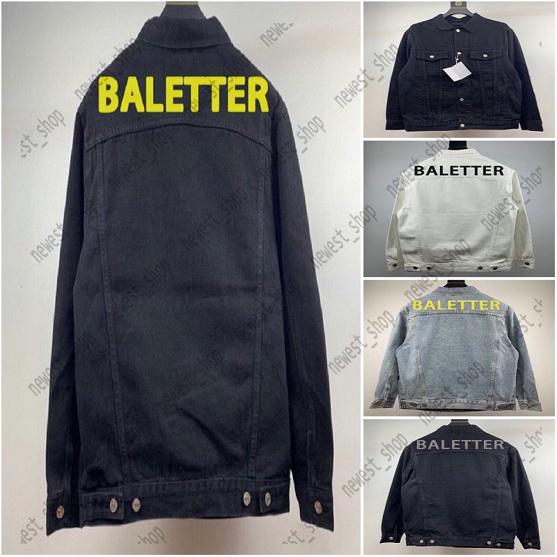 

designer luxury men's denim short jacket classic diamond flocking letter geometry back embroidery pocket button baseball high street skateboard coat clothing