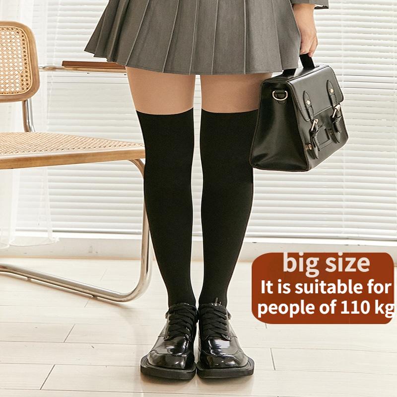 

Socks & Hosiery Plus Size Leggings Skin Black Patchwork Thin Pantyhose Spring Large Over Knee Tights Women's Stockings 110kg Weight Pers, Calf