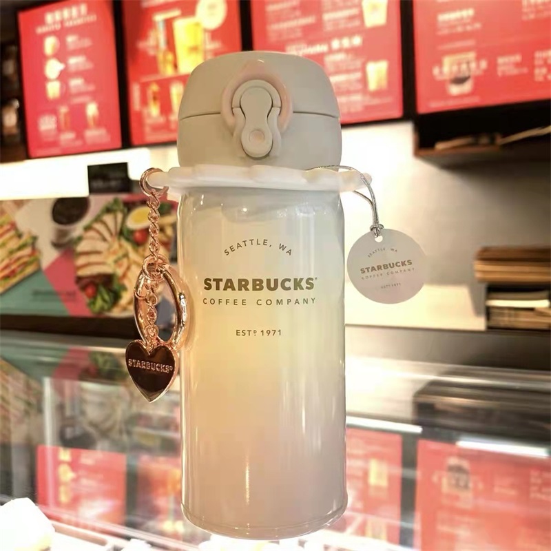 

Japan Style Starbucks Mug Pink sakura stainless steel Vacuum cup 355ML Cherry blossoms accompanying mug Tumbler for coffee water girl 660 E3