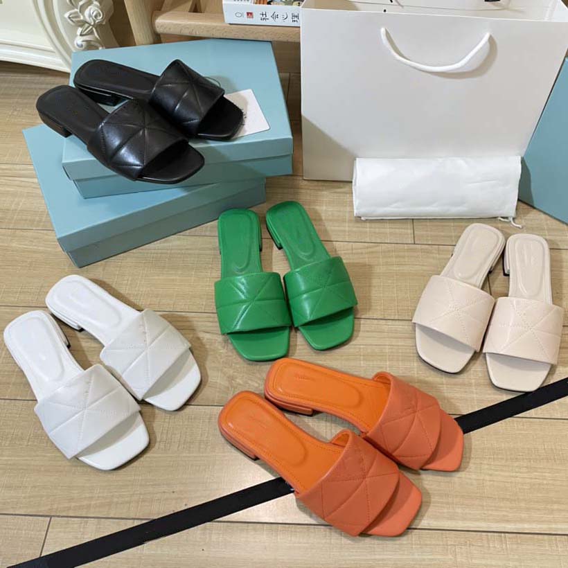 

2022 Summer new style Slippers Sandals Sliders triangular logo embroidered letters sponge one word with open-toe sandal 09, #2