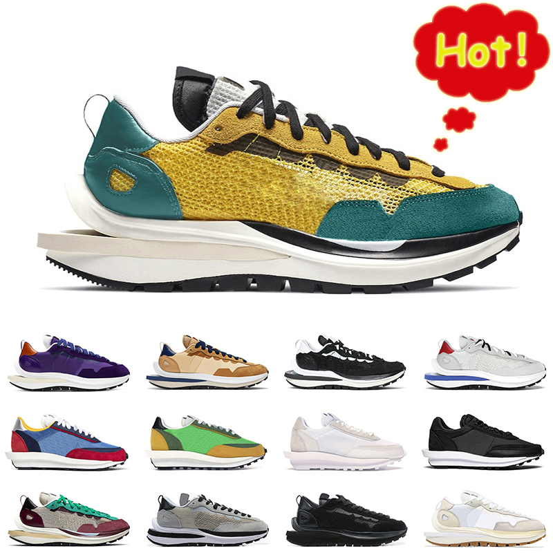 

Sandals 2023 men women vaporwaffle running shoes tour yellow sesame blue void sail daybreak white nylon mens trainer, Black