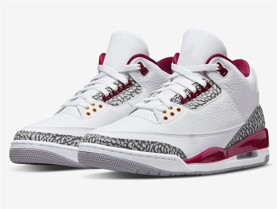 

2022 Authentic 3 Cardinal Red Shoes Men 3s III JORDÁN White Light Curry CT8532-126 Sports Sneakers With Original Box US7-13, Top quality