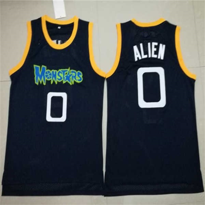 

Sjzl98 #0 MOLPE Alien Monstars Dark Blue Embroidery Stitched Basketball Jersey