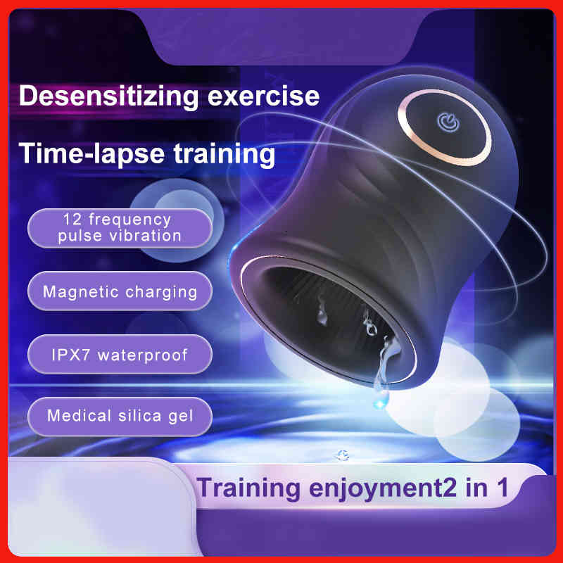 Massager Vibrator Cock Automatic Masturbation Cup 12 Modes Vibrating Machines Pe-image-793661414