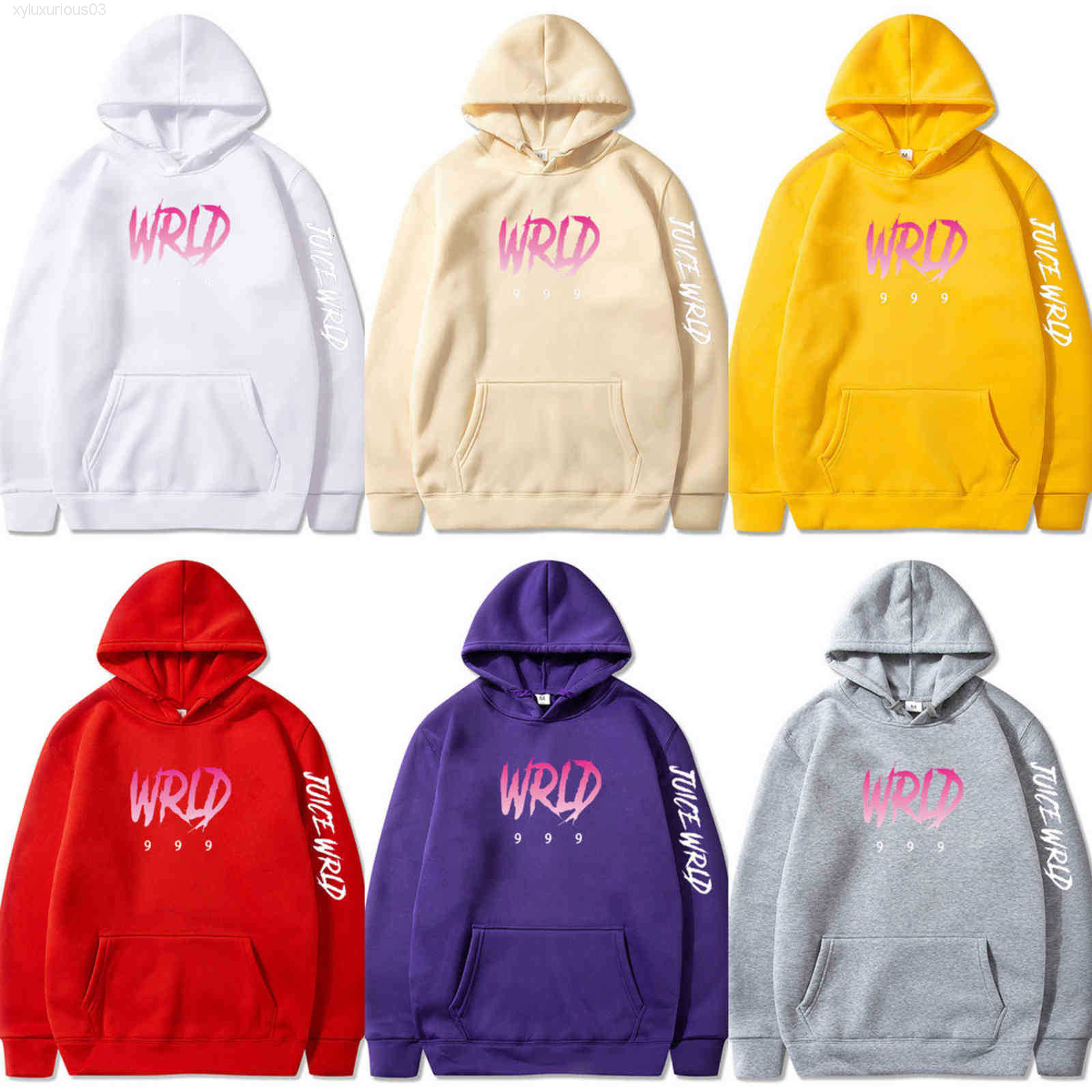 

Hoodies High Quality ' Rapper Juice Wrld Sweater for Men and Women with Hats, Purple