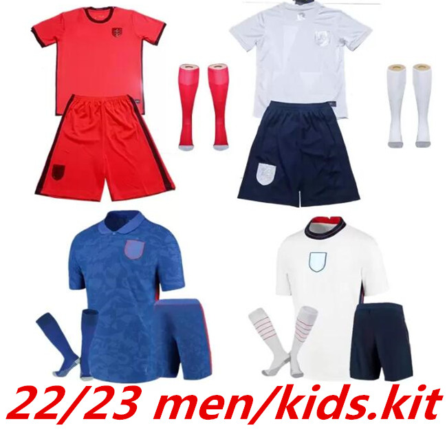 

2022 2023 2021 KANE kids kit socks home away football soccer jerseys STERLING RASHFORD MOUNT LINGARD VARDY DELE 21 22 23 national team sport shirt uniforms 999, Red