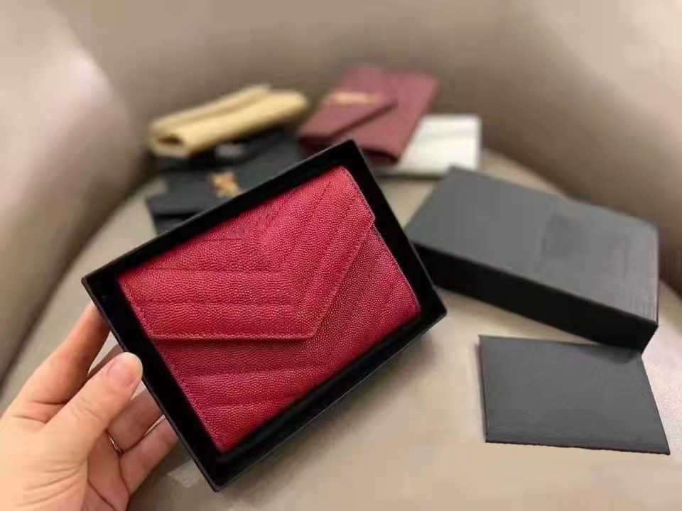 

High Quality Women Fashion Short Wallet New Designer Clutch Envelope Bag Luxury Leather Coin Purse Credit Card Holder, #2