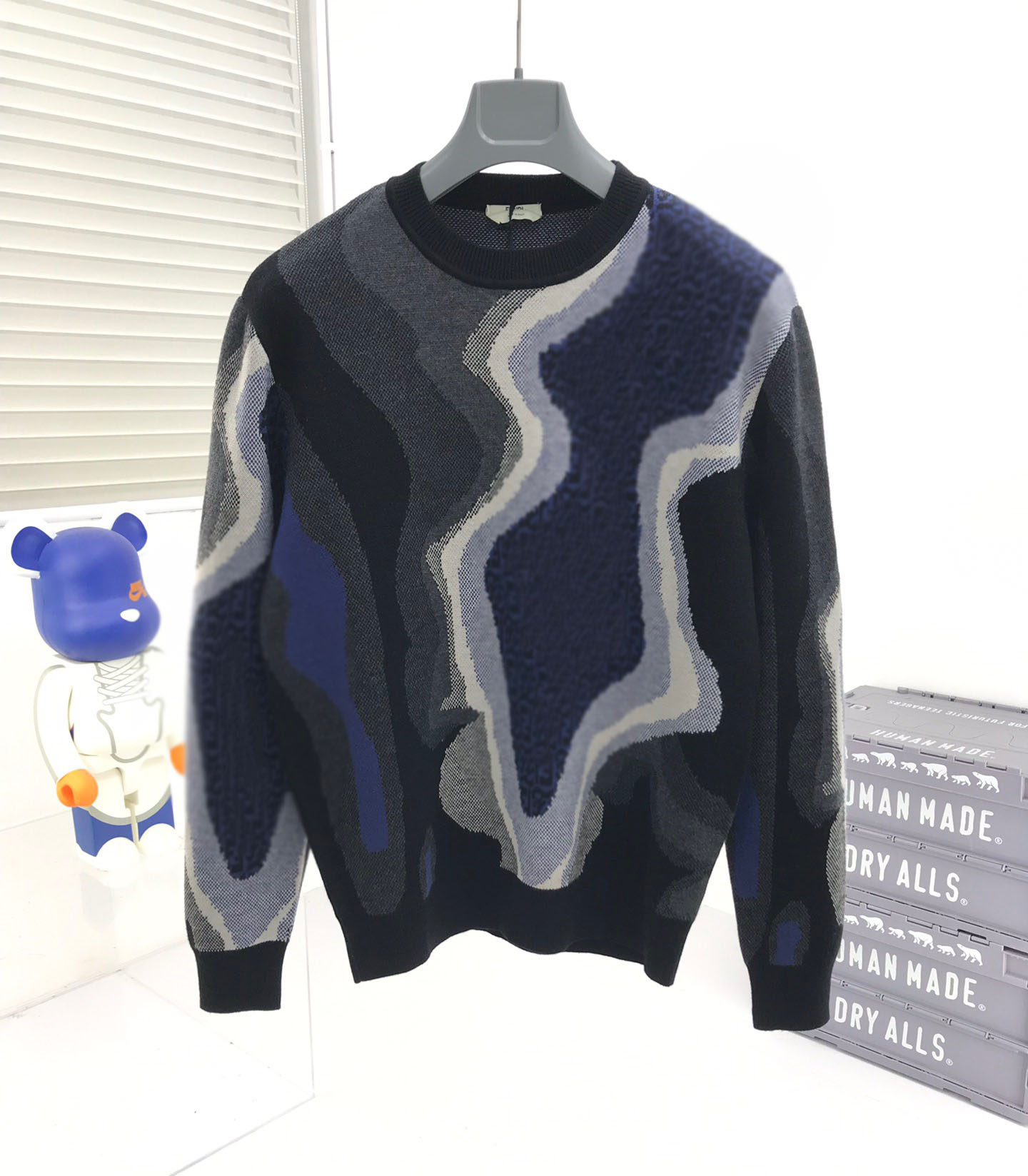 

Men's Plus Size Hoodies & Sweatshirts in autumn / winter 2022acquard knitting machine e Custom jnlarged detail crew neck cotton E5G3E23, Black