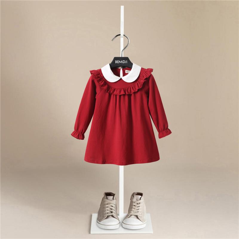 

Girl's Dresses Kids Long Sleeve Girls Red Printed Princess Dress Autumn WinterChildren Clothing 2 7 Years Girl Elegant OutfitsGirl's, Khaki