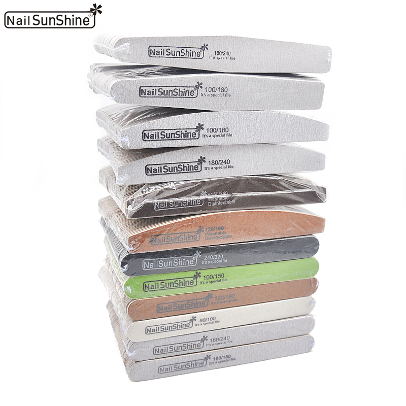 

50 Pcs Multi Grit Wood Nail Files Strong Thick Wooden Coforful Sandpaper Nails File Buffing Washable lime a ongle Manicure Tools 220510