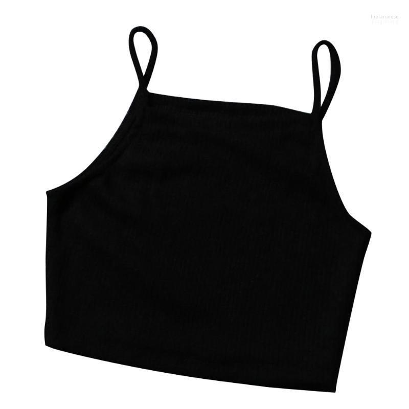 

Women' Vests MIYU Solid Sleeveless Spaghetti Strap Knit Sweater Top Luci22, Black