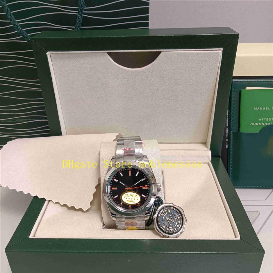 

2 Color Real Po N Factory 904L Steel Watch With Original Box Men 116400 Black Dial 40mm Blue 116400gv Bracelet NoobF 2813 Movem250U, 02