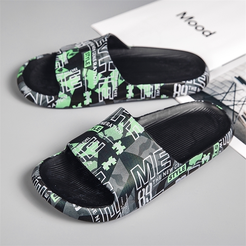 

Men Summer Outdoor Fashion Beach Slipper Soft Slies Thick Platform Slippers Antislip Shoes Man Flip Flop 220616, Khaki