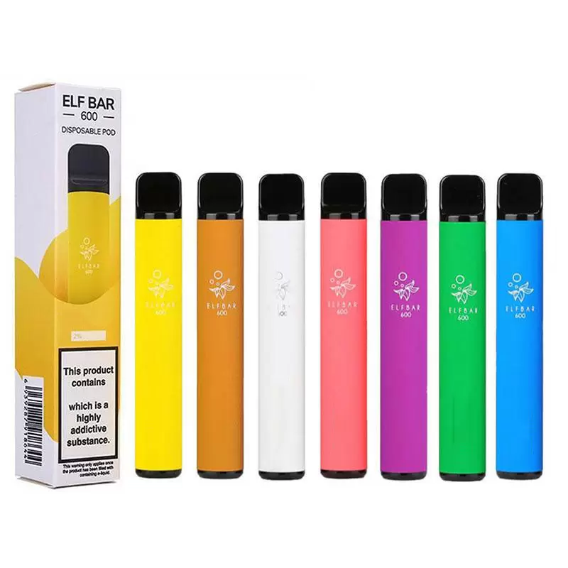 

Elf Bar 600 Disposable E Cigarettes Device Pod Kit 600Puff 550mAh Battery 2ml Prefilled Cartridges Vape Pen VS Lux Bang XXL