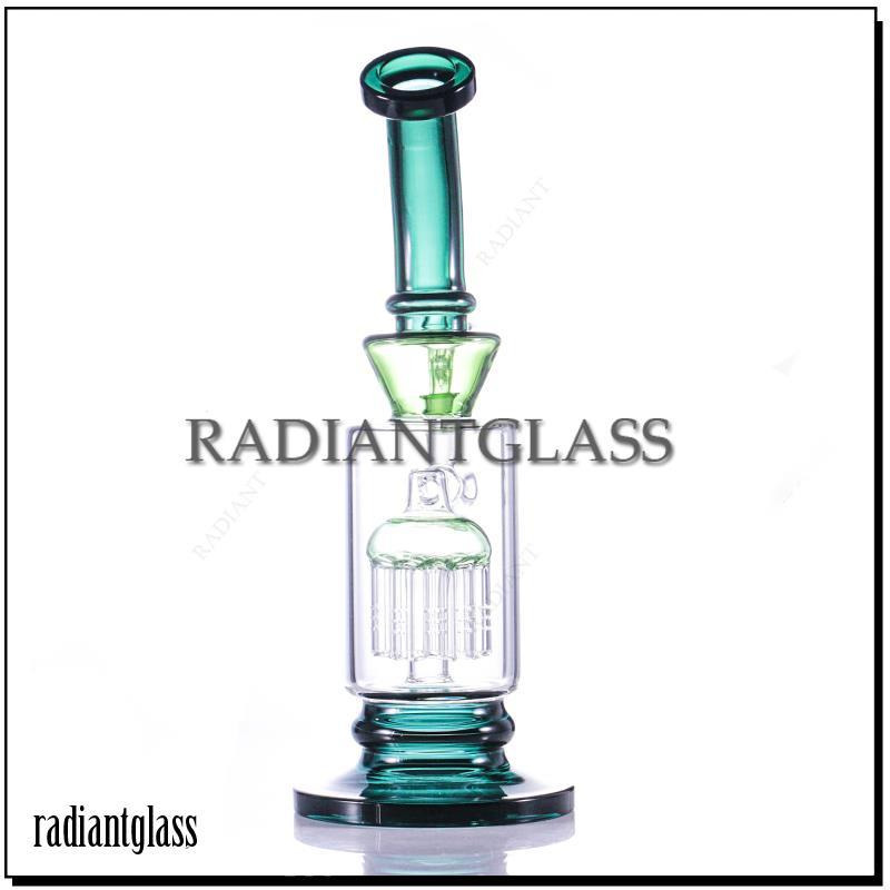 

Hookahs 11.53 Inches Glass Bongs Bent Neck 8-Arm Tree Percolator Bong