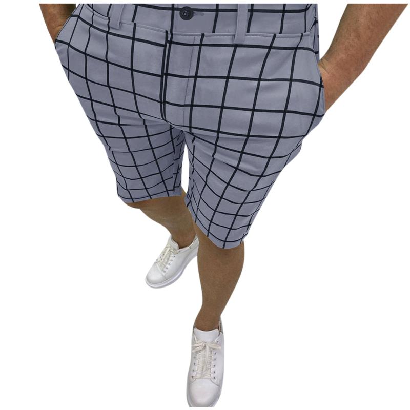 

Men's Shorts Song Male Summer Casual Slim Plaid Print Zipper Semi Elastic Waist Pocket Star Apparel Boy ApparelMen's Men'sMen's, Black