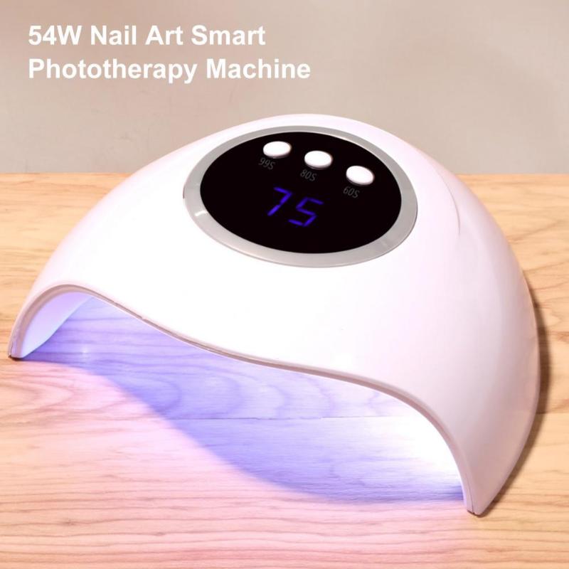 

Nail Dryers Lamp One-key Timing Dryer Quick-drying PP Manicure Smart UV Art Potherapy Machine For Beauty, White