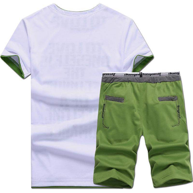 

Men's Tracksuits Round Neck Youth Leisure Sports In Summer, Black