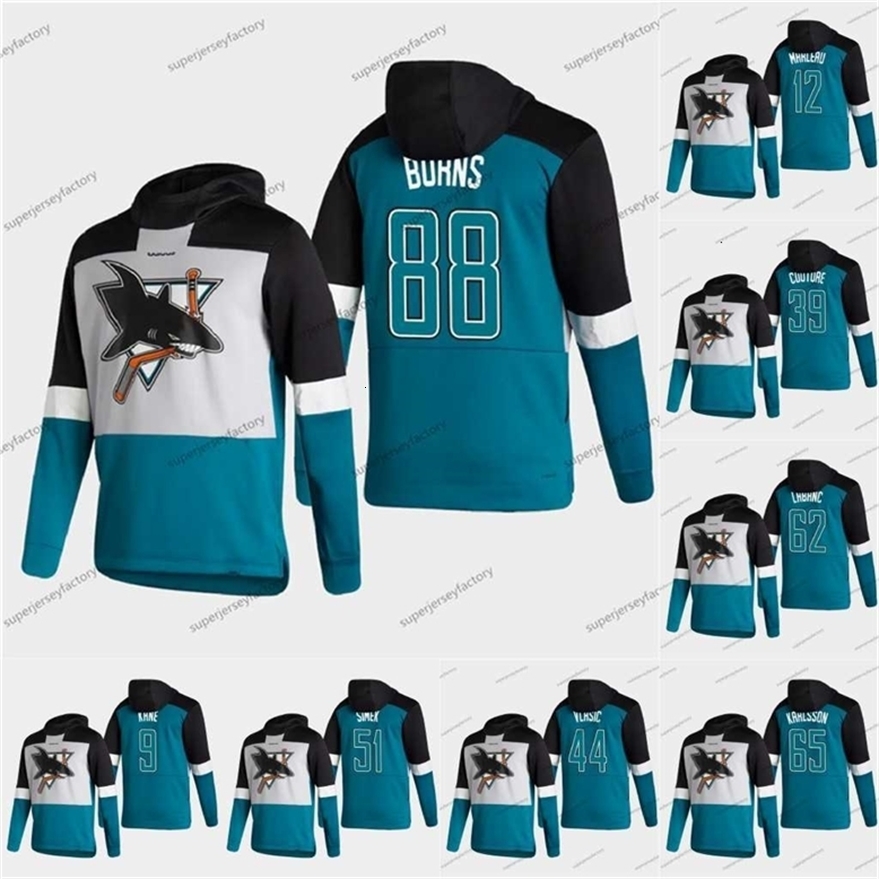 Xfl2020 2021 Reverse Retro Brent Burns Logan Couture Patrick Marleau Joe Thornton Tomas Hertl Karlsson Marc-Edouard Vlasic Hoodie