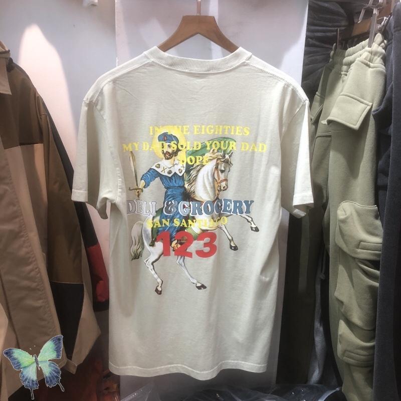 

Men's T-Shirts T Shirt Knight War Horse Slogan Letter Foam Printing Khaki Men Women RRR 123 T-shirtMen's, E575