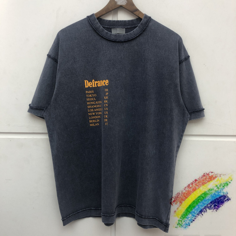 

ss Defrance T shirt Men Women Vintage Wash Make Old Arnodefrance Tee Tops 220616