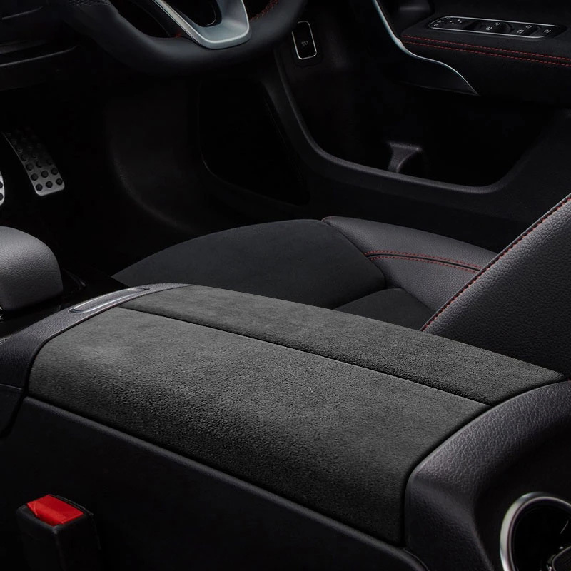 

Ultra Suede Car Armrest Box Panel Trim Sticker Cover For Mercedes Benz W177 C118 W205 W213 X253 C253 C167 W167 X167 W206 AMG