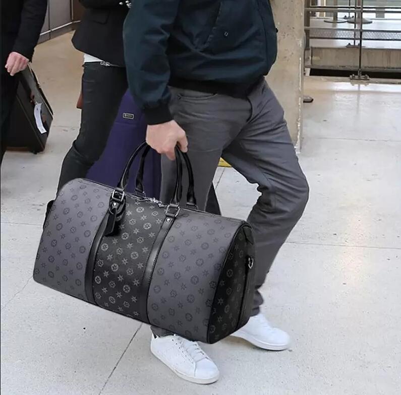 

Large capacity 55cm duffel bags women travel handbag luxurys designers shoulder bag for men sport outdoor packs classic rolling soft sided suitcase luggage, Customized