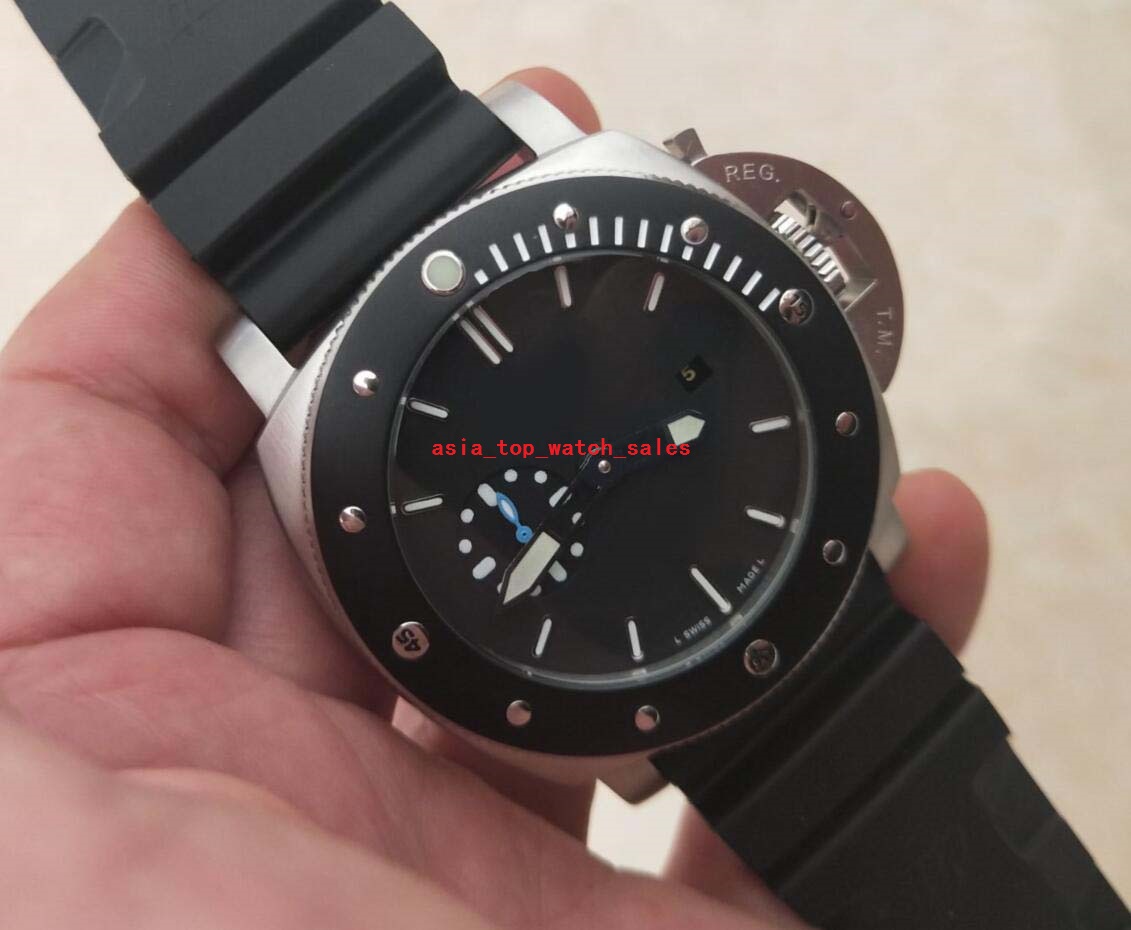 

Topselling classic 683 men Wristwatches 47mm Ceramic bezel black dial Refined steel watchcase P.2555 Automatic Movement Auto Date high quality Mens Watches