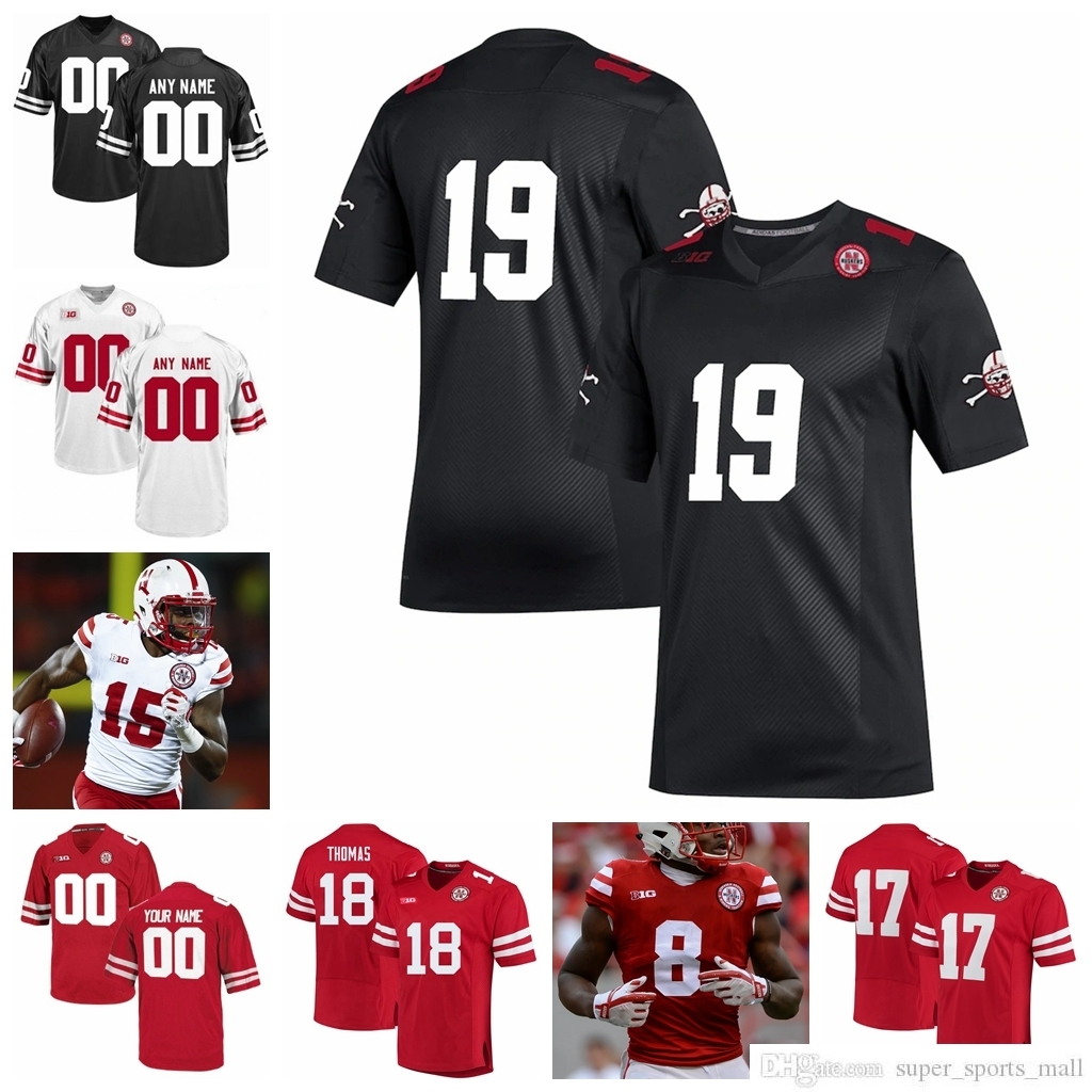 

NCAA Nebraska Cornhuskers College Football Jerseys Connor Ruth Jersey Ronald Thompkins Adrian Martinez JD Spielman Jerseys Custom Stitched shirt, Mens red