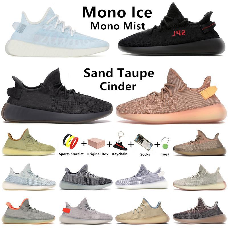 

With box Mist Black Clay kanye men women running shoes Earth Ash Pearl Carbon Zebra Marsh Sand Taupe Bred B pcV YEZZIES YEEZIES BOOST 350 V2, Color#1