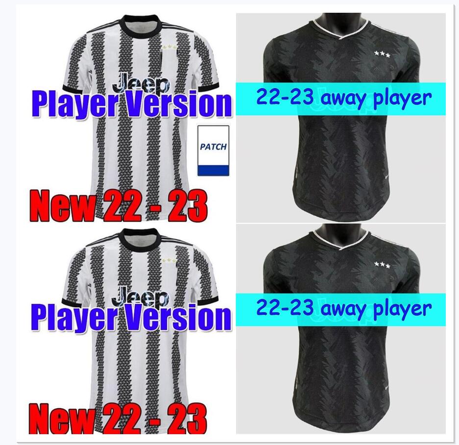 

player version2022 VLAHOVIC home soccer jersey KEAN DYBALA MORATA CHIESA McKENNIE LOCATELLI top jerseys 22 23 JUVE Kits Men uniform, Black