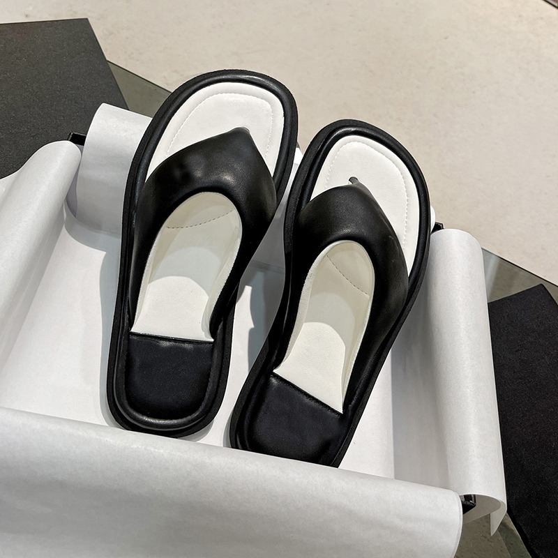 

Women's Designer Leather Slip-on Platform Sandals Fashionable And Comfortable Mule Flat Bottom Slippers Summer New Multicolor Beach Sandals Size 35-42 With Box 357