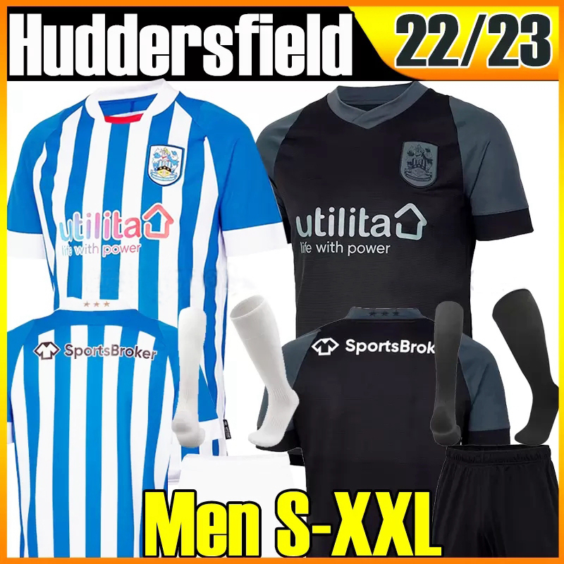 

22 23 Huddersfield Soccer Jerseys 2022 2023 vallego eiting phillips sinani aarons cian philpott aylan helliwell michael roxburgh football shirt men S-XXL Jersey, Hadesifeierbao 22 23 home