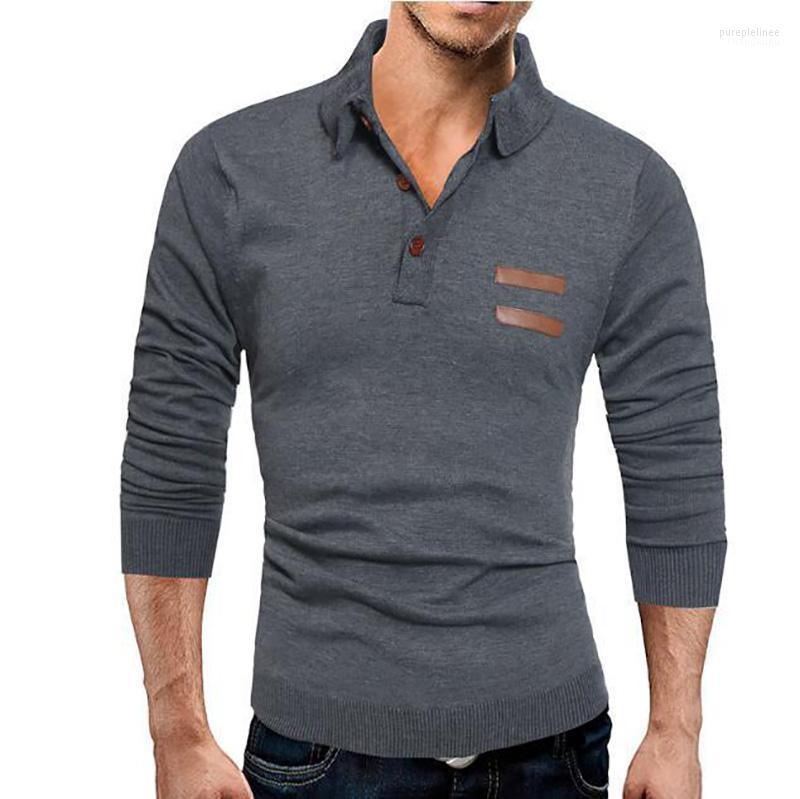 

Sweater Solid Color Male Brand Casual Slim High Quality Sweaters Men Hedging Turndown Collar Men'S XXXL, Black
